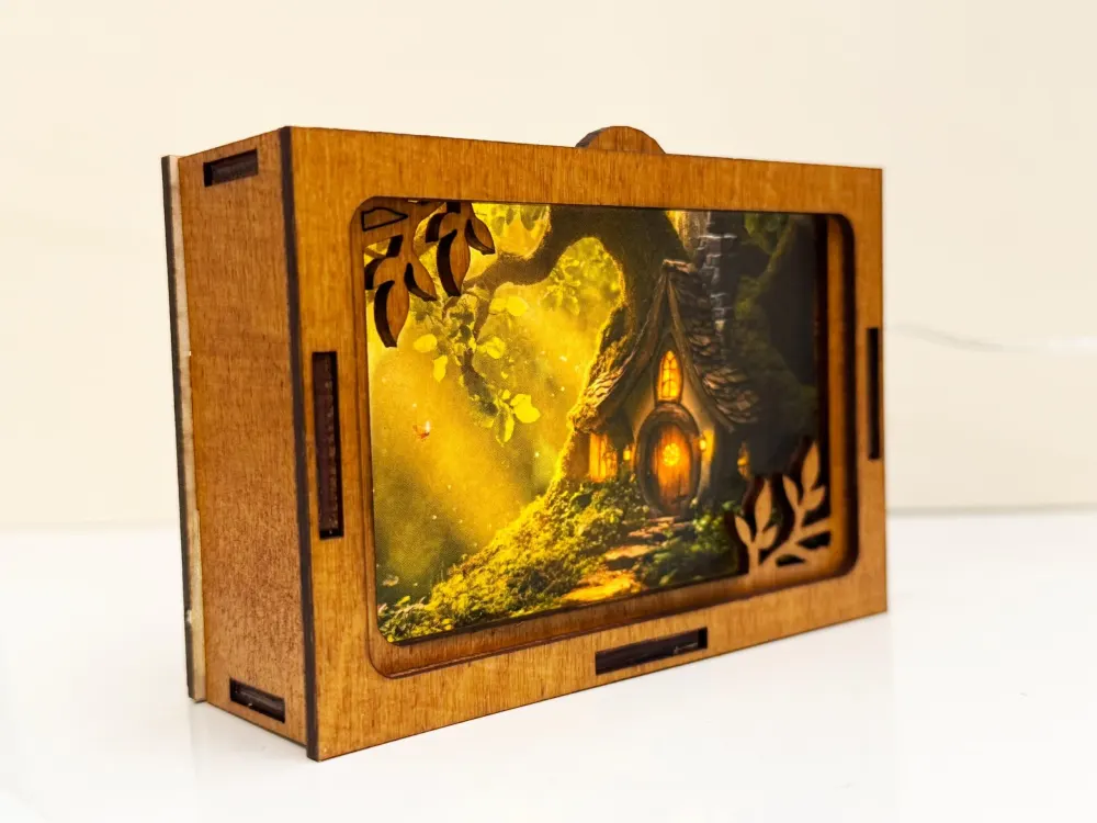 Hobbit House Fairy Night Lamp Lantern | Artisan Wooden Night Lamp | Artiviesta London