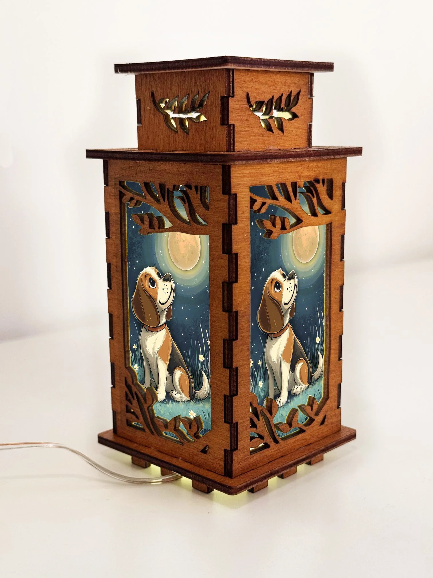 Beagle Dog - Artiviesta Handmade Wooden Lamp