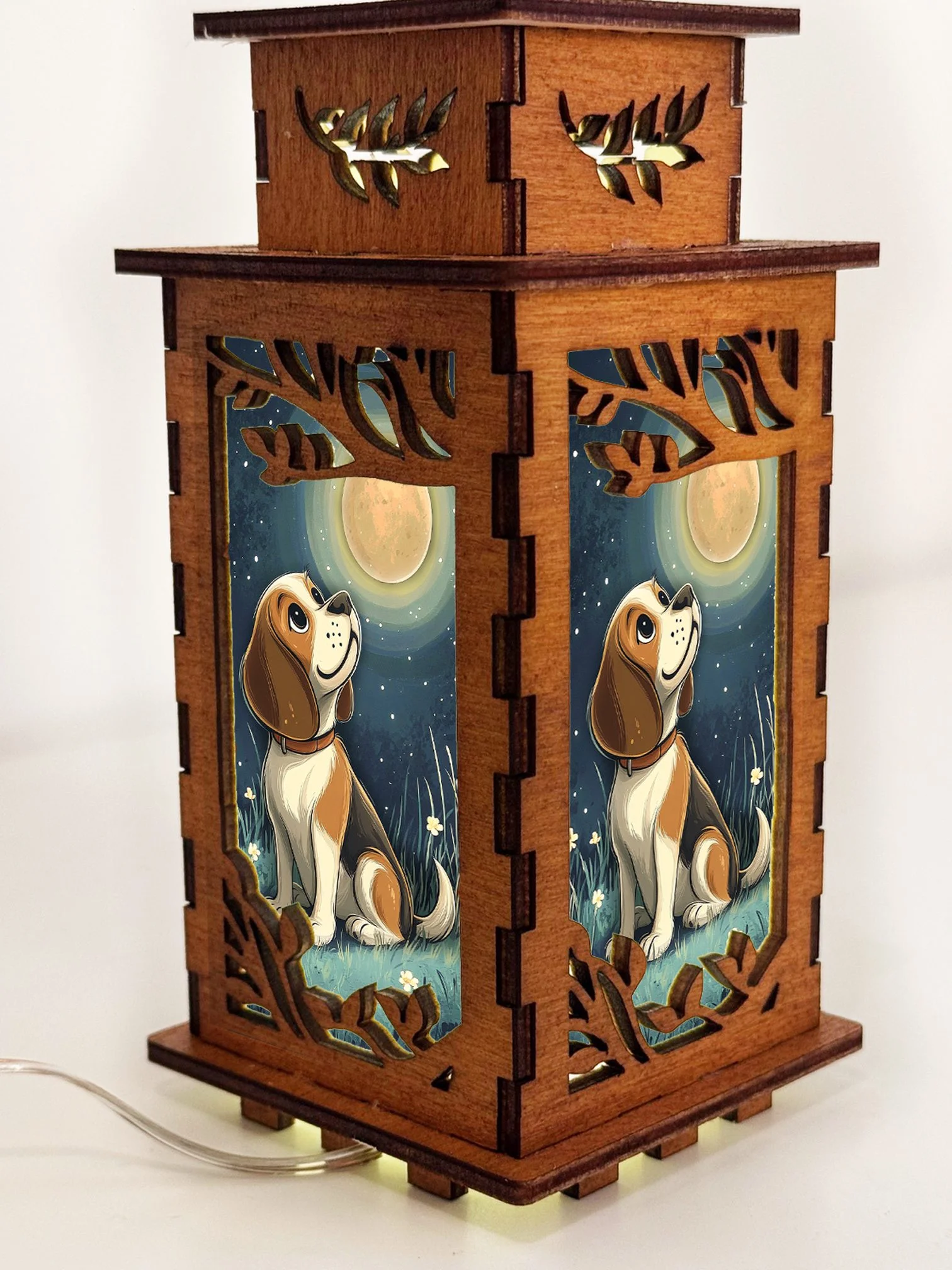 Beagle Dog - Artiviesta Handmade Wooden Lamp