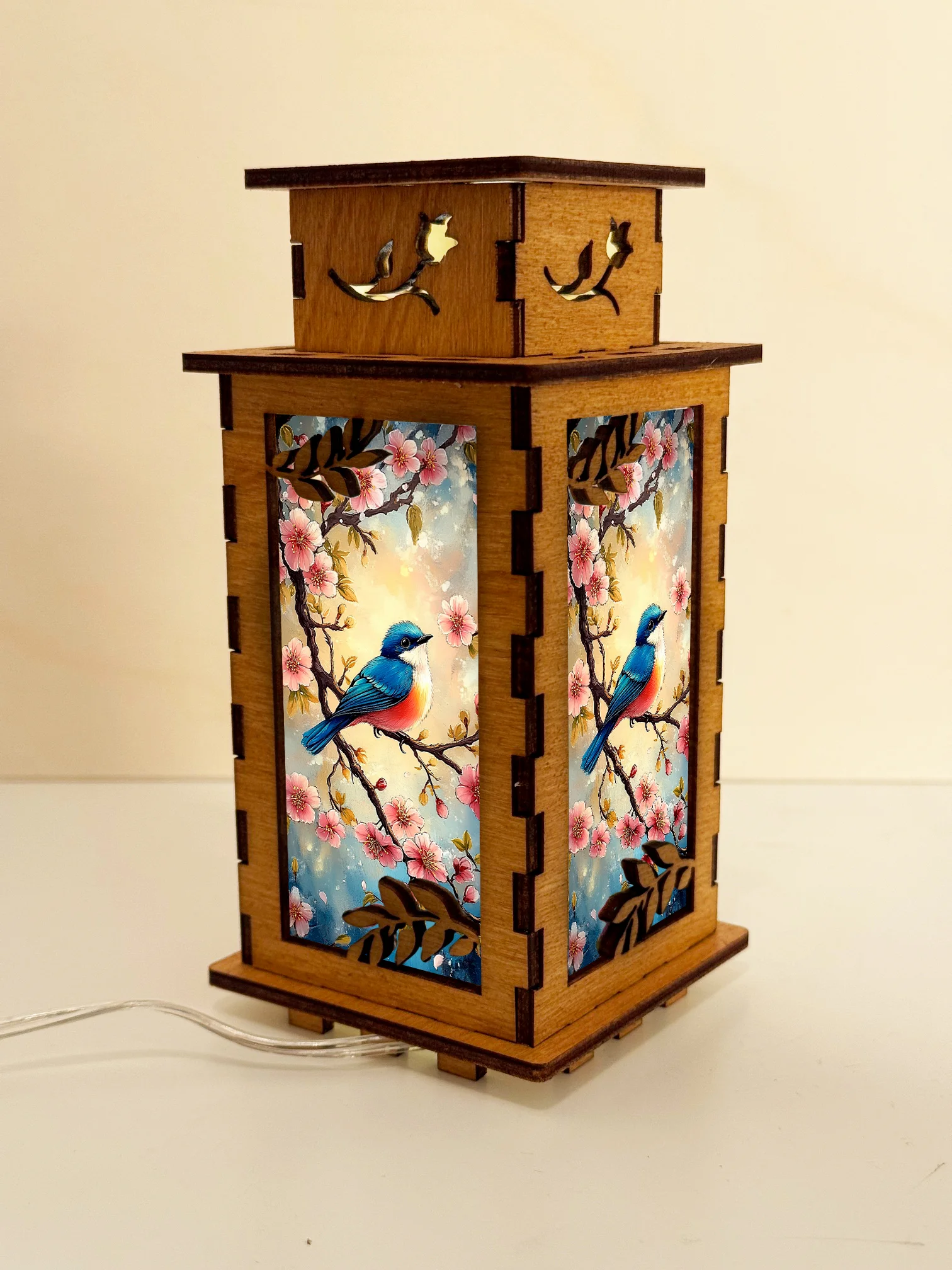 Bird Flower - Artiviesta Handmade Wooden Lamp