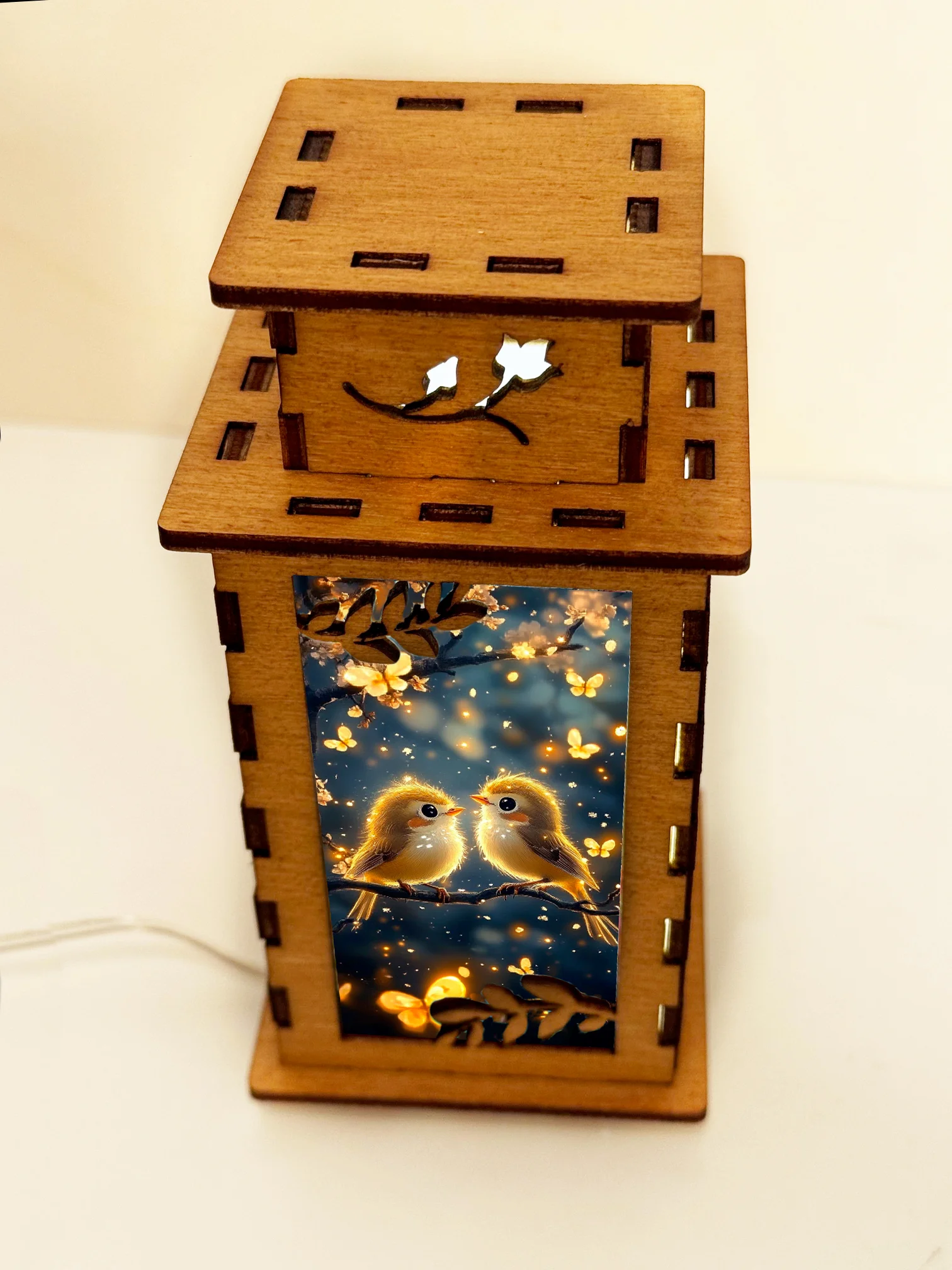 Gold Bird - Artiviesta Handmade Wooden Lamp