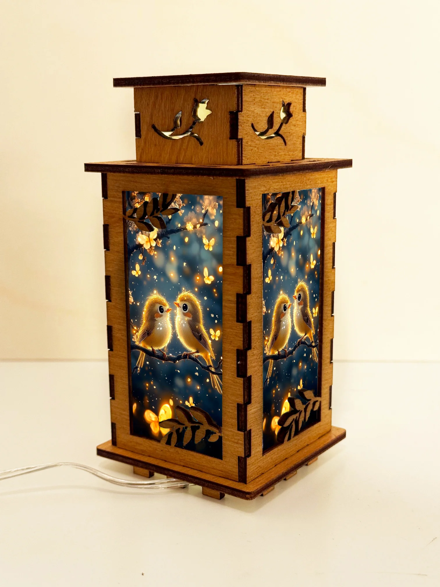 Gold Bird - Artiviesta Handmade Wooden Lamp