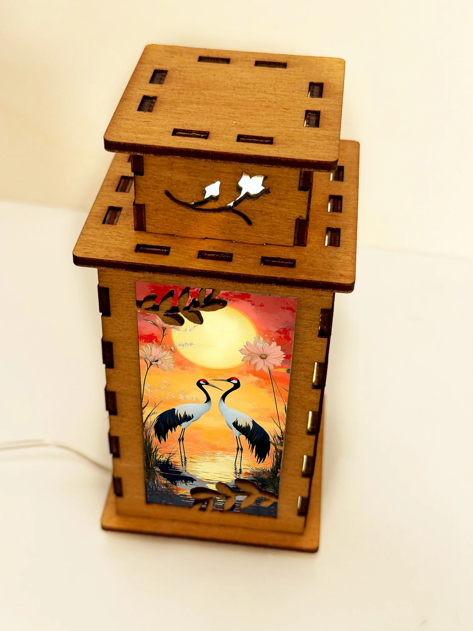 Cranes - Artiviesta Handmade Wooden Lamp