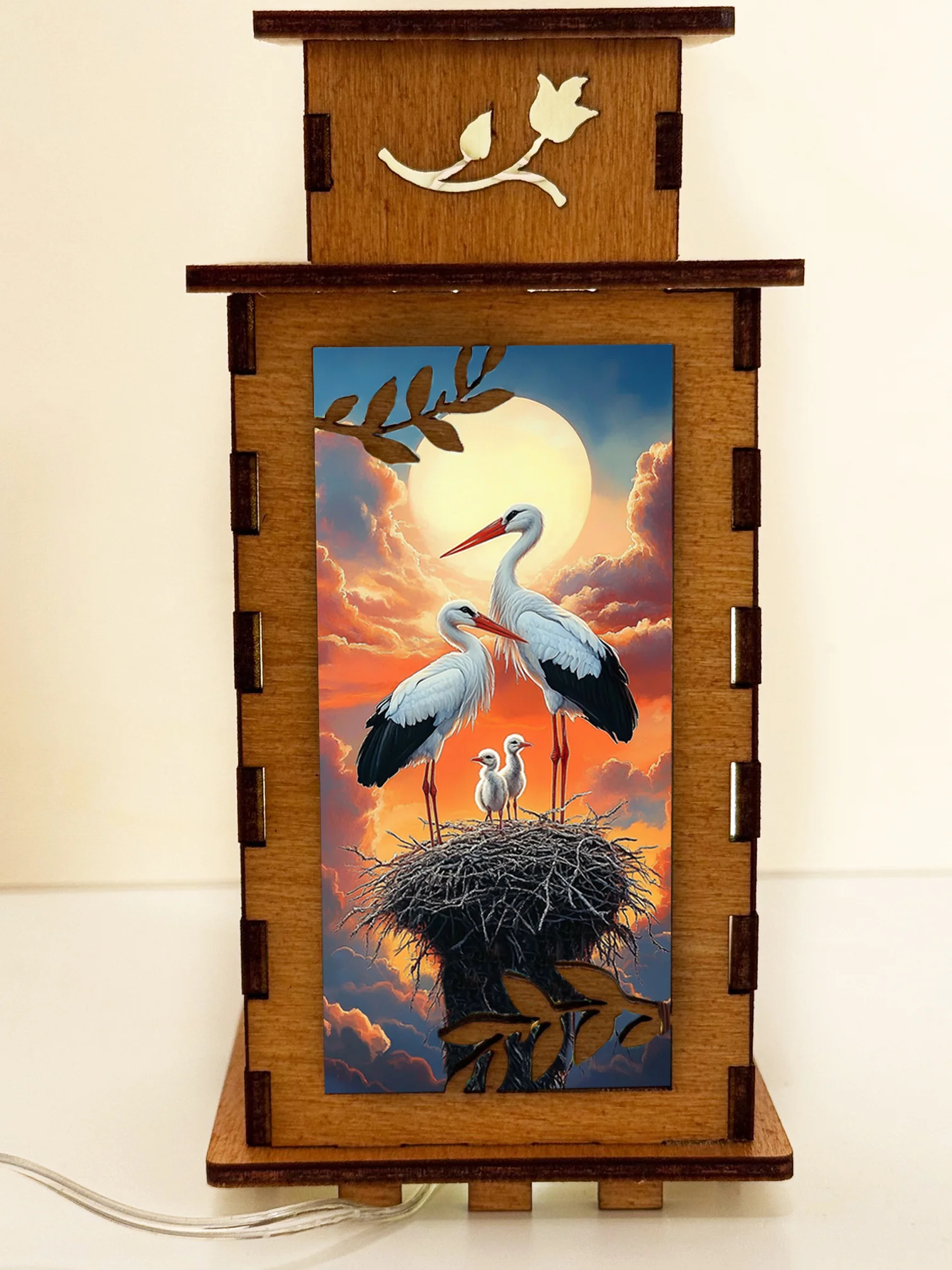 Stork Birds - Artiviesta Handmade Wooden Lamp