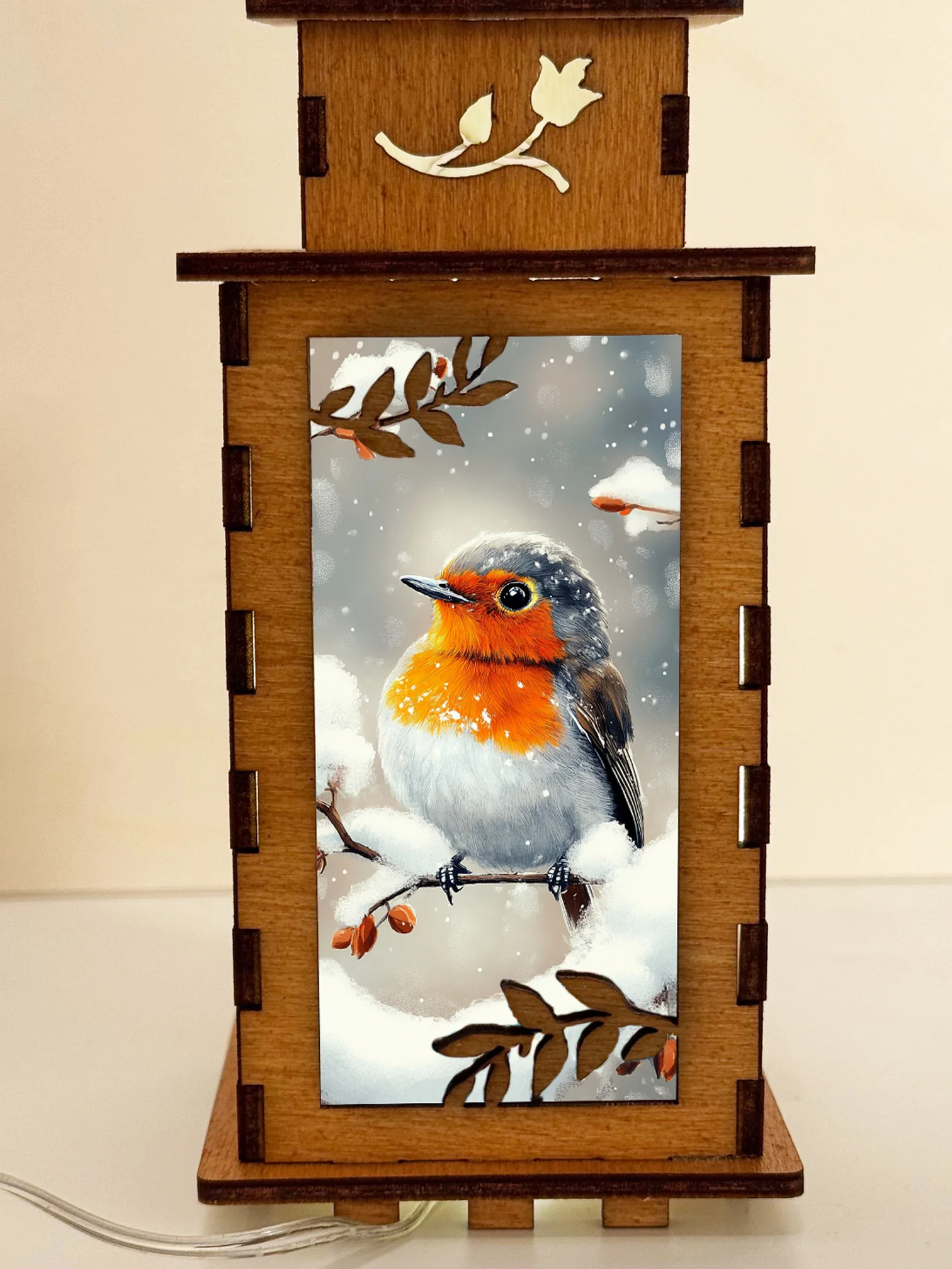 Robin Bird - Artiviesta Handmade Wooden Lamp