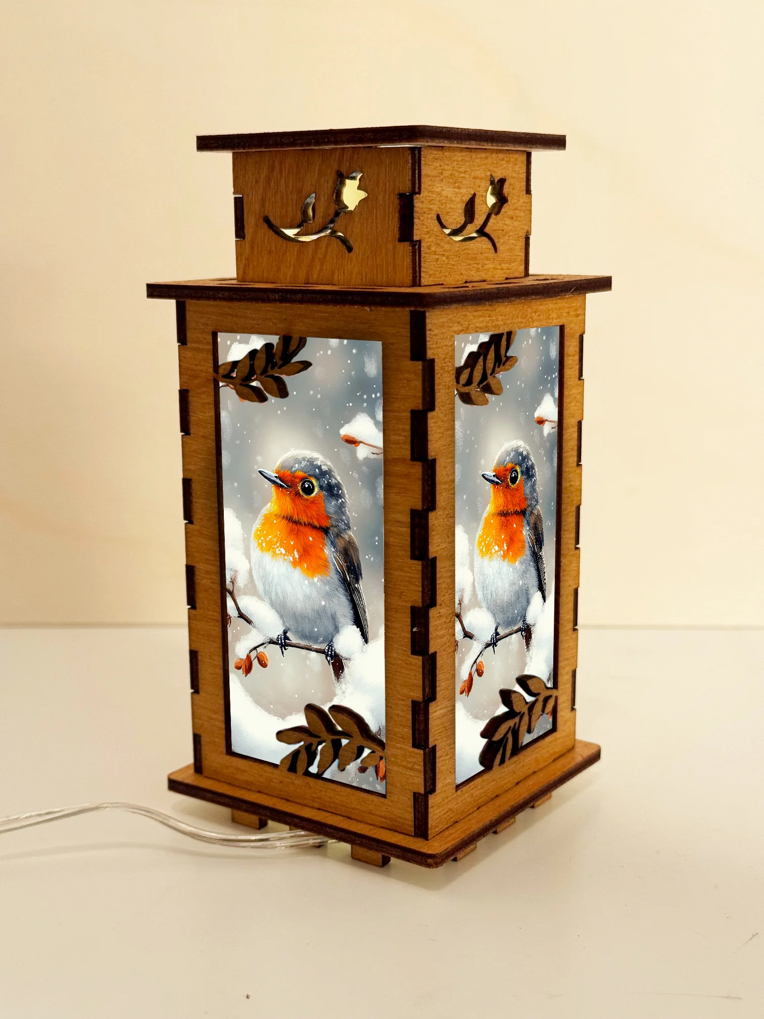 Robin Bird - Artiviesta Handmade Wooden Lamp