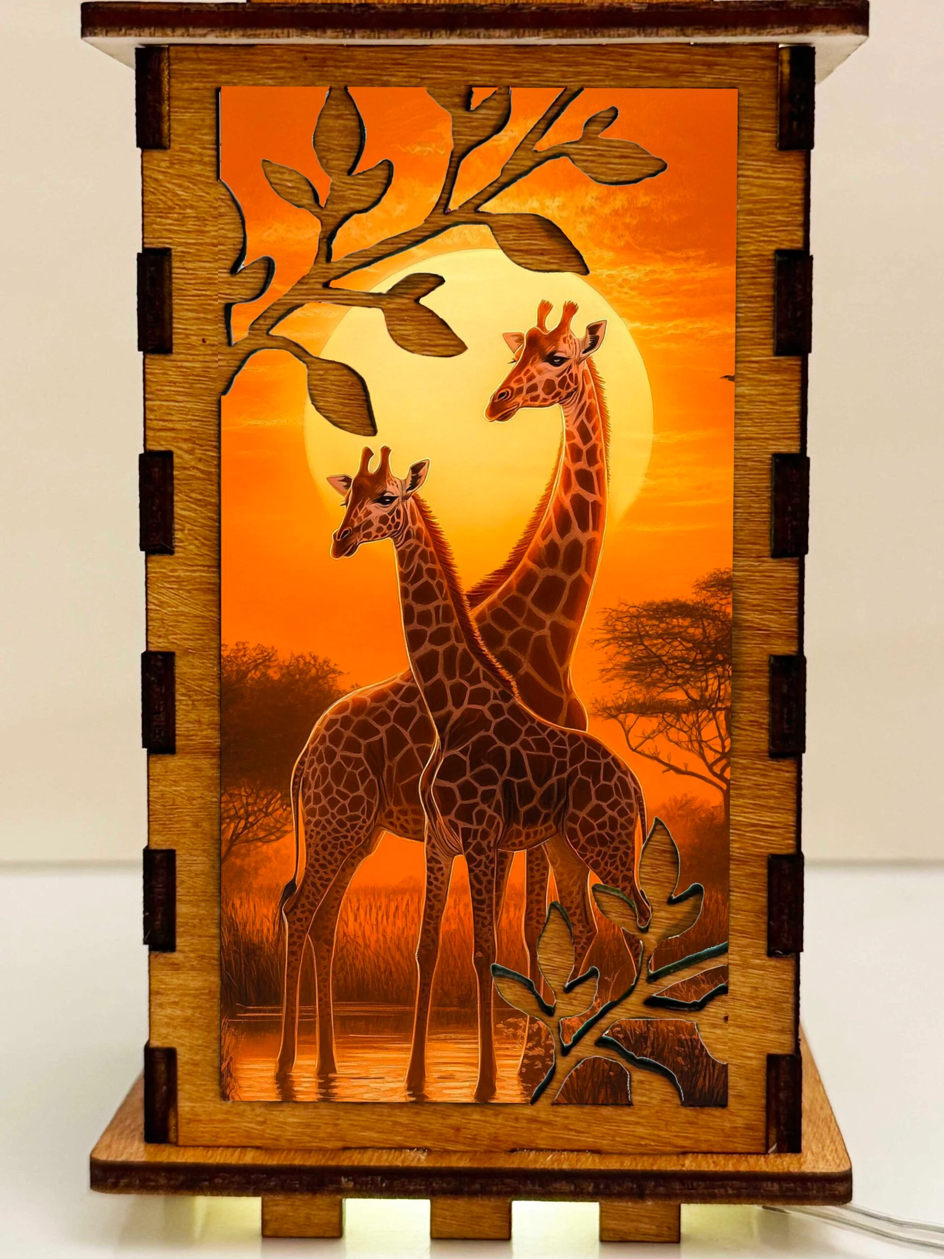 Giraffe 2 - Artiviesta Handmade Wooden Lamp