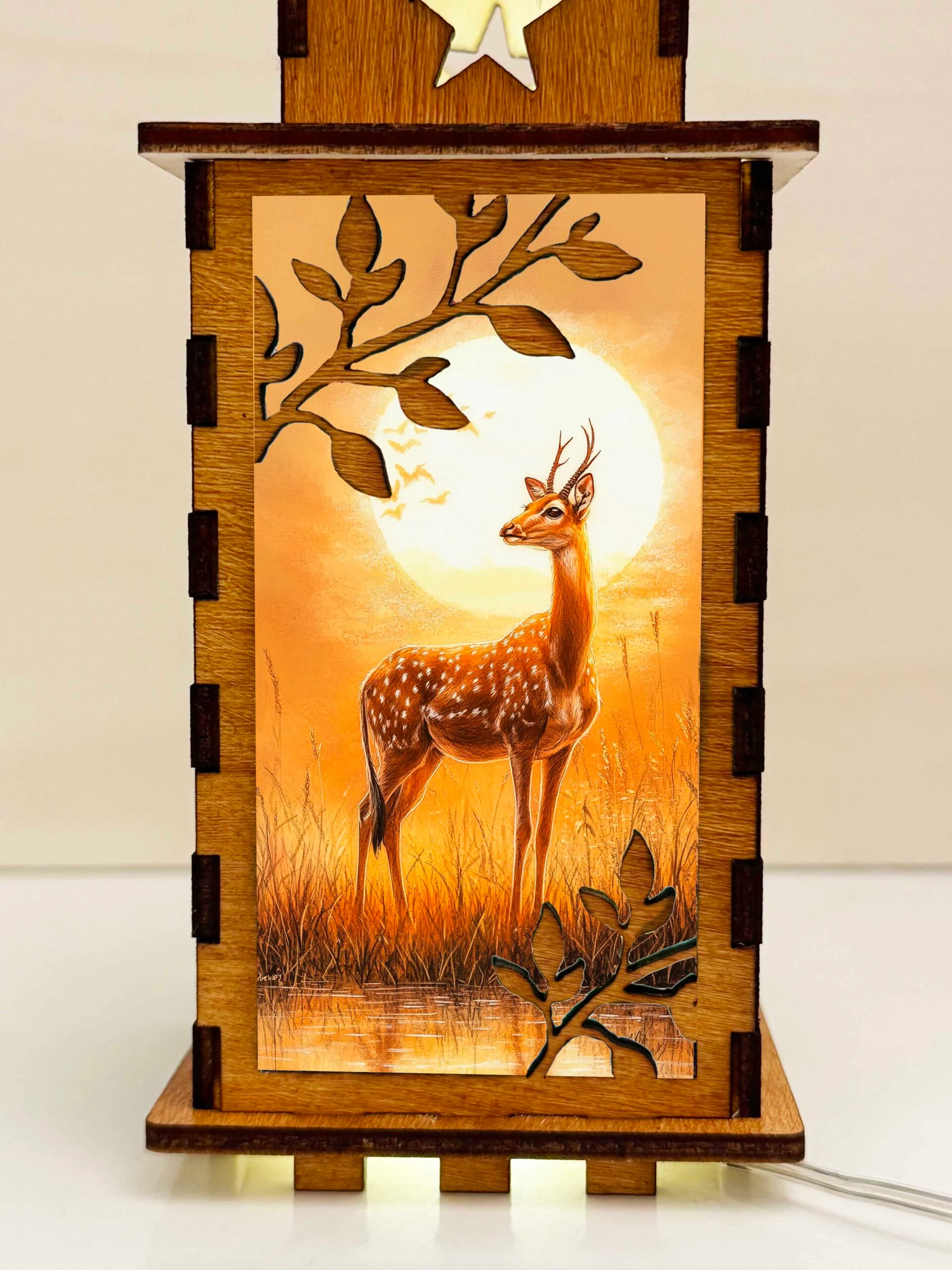 Gazelle 2 - Artiviesta Handmade Wooden Lamp