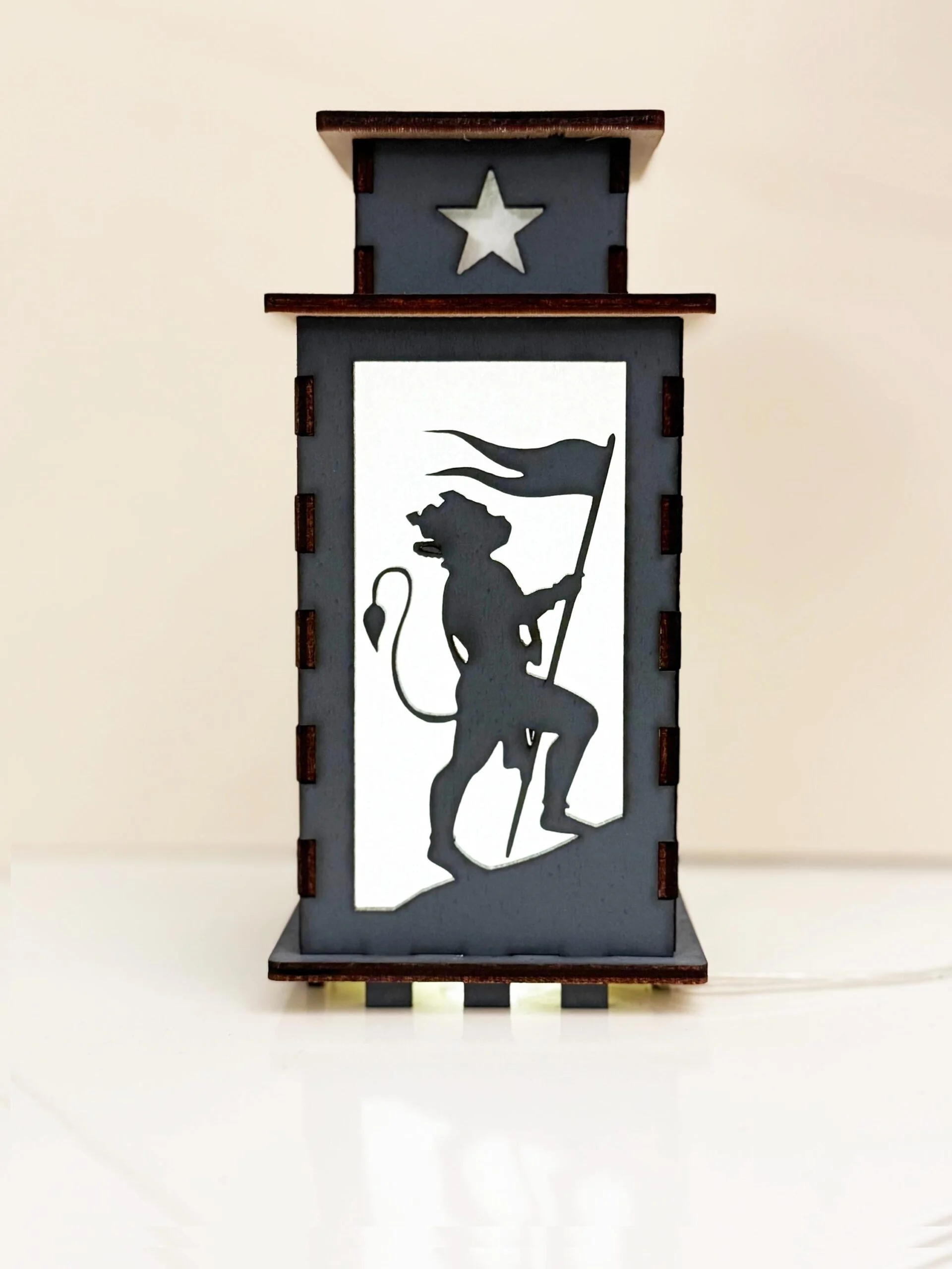 Lord Hanuman Art Night Lamp Lantern | Artisan Wooden Night Lamp | Artiviesta London
