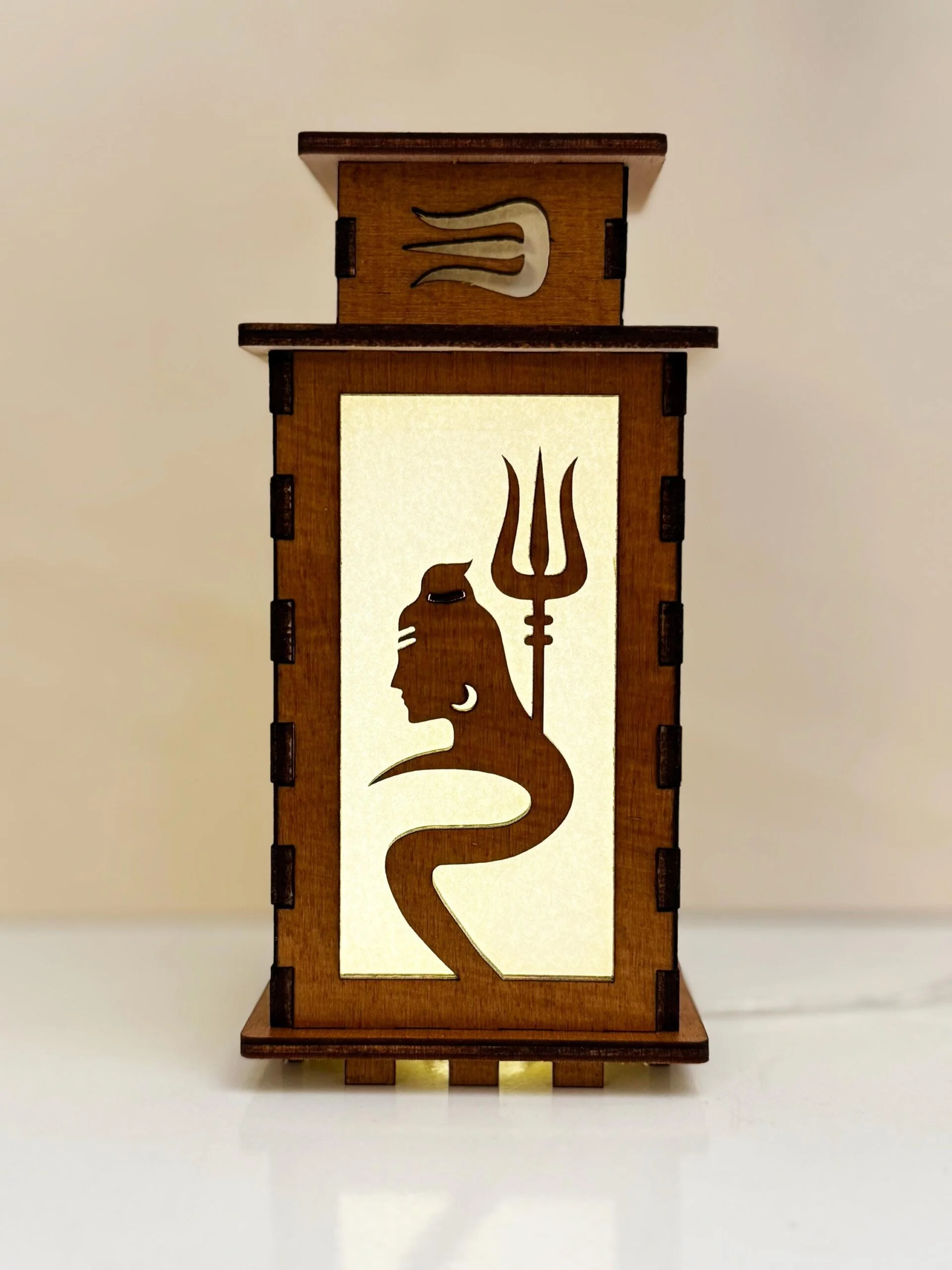 Lord Shiva Art Night Lamp Lantern | Artisan Wooden Night Lamp | Artiviesta London