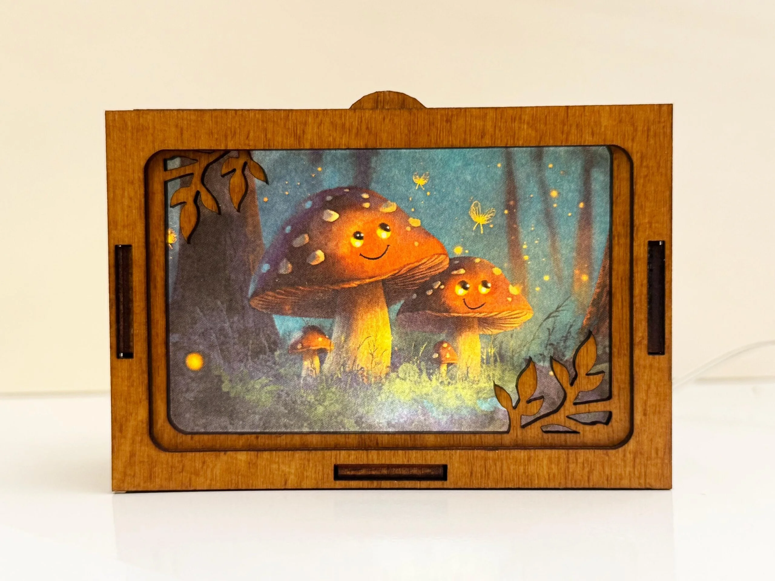 Mushroom Psilocybin Night Lamp Lantern | Artisan Wooden Night Lamp | Artiviesta London