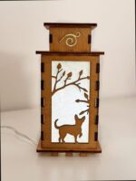 Chihuahua Wooden Art Dog Lamp
