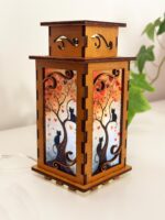 Cats On the Tree In Love Hearts Night Lamp Lantern
