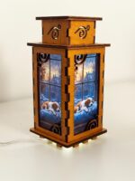 Sleeping Dog Puppy in the Window Night Lamp