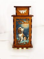 Beagle Dog Wooden Art Lamp