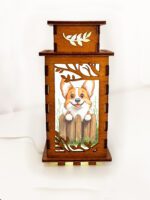 Corgi Fence Wooden Art Lamp – Cute Dog Night Light Gift Home Decor - Image 2
