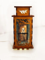 Dog Balcony Wooden Art Lamp – Cute Dog Night Light Gift Home Decor - Image 2