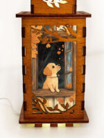 Dog On Window Wooden Art Lamp – Cute Dog Night Light Gift Home Decor - Image 3
