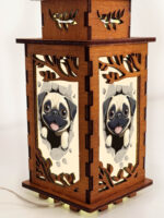Pug In The Hole Wooden Art Lamp – Cute Dog Night Light Gift Home Decor - Image 4