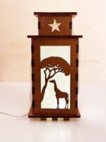 African Animals Wooden Night Lamp - Glowing Light Home Decor - Image 5