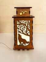 Wolf Wooden Night Lamp - Animal Glowing Light Home Decor