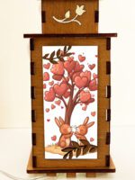 Love Bunny Wooden Night Lamp - Animal Light Home Deco - Image 4