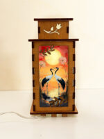 Crane Birds Sunset Wooden Night Lamp, Bird Glowing Light Home Deco