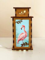 Flamingo Wooden Night Lamp - Bird Glowing Light Home Deco