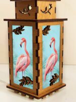 Flamingo Wooden Night Lamp - Bird Glowing Light Home Deco - Image 3