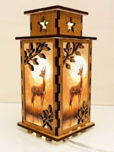 Gazelle Sunset Wooden Night Lamp - Animal Light Home Deco - Image 4