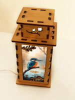 Kingfisher Bird Wooden Night Lamp, Bird Glowing Light Home Deco - Image 5