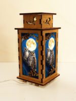 Night Owls On Branch Wooden Night Lamp - Bird Glowing Light Home Deco - Image 4