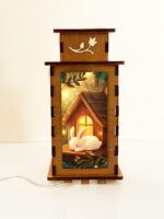 Sleeping Bunny Wooden Night Lamp - Animal Light Home Deco