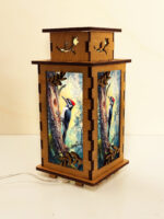 Woodpecker On The Tree Bird Wooden Night Lamp, Animal Glowing Light Home Deco - Image 4