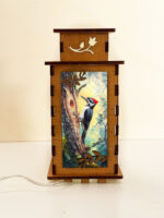 Woodpecker On The Tree Bird Wooden Night Lamp, Animal Glowing Light Home Deco