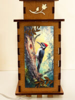 Woodpecker On The Tree Bird Wooden Night Lamp, Animal Glowing Light Home Deco - Image 3